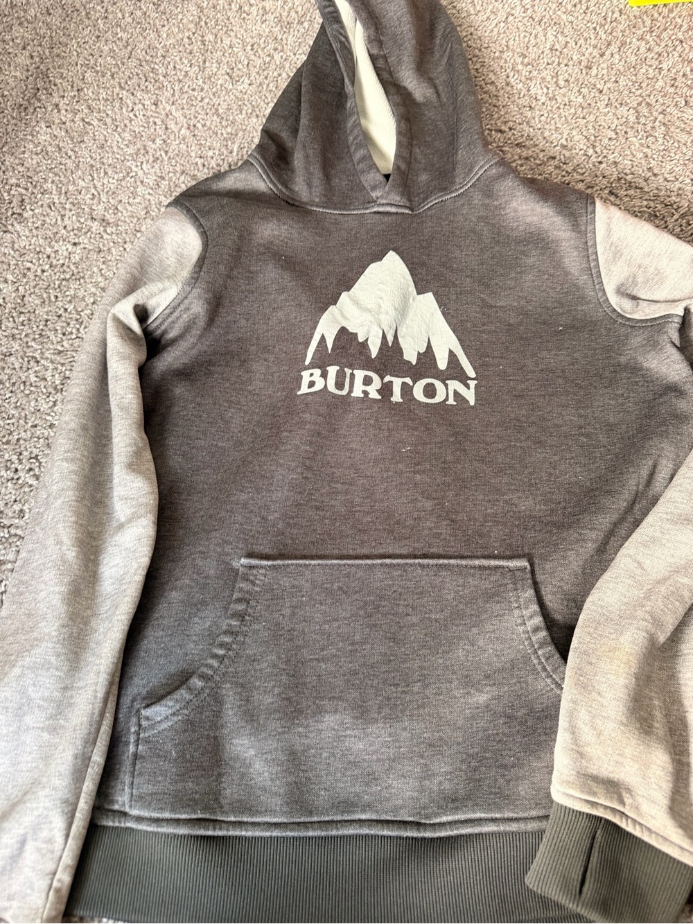 Men’s XL Burton Two-Tone Gray Mountain Logo Hoodie